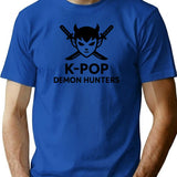 K-Pop Demon Hunters The Silent Hunt'S Mark Where Fandom T-Shirt for Men & Women, T-Shirts Graphic Tee - Blue