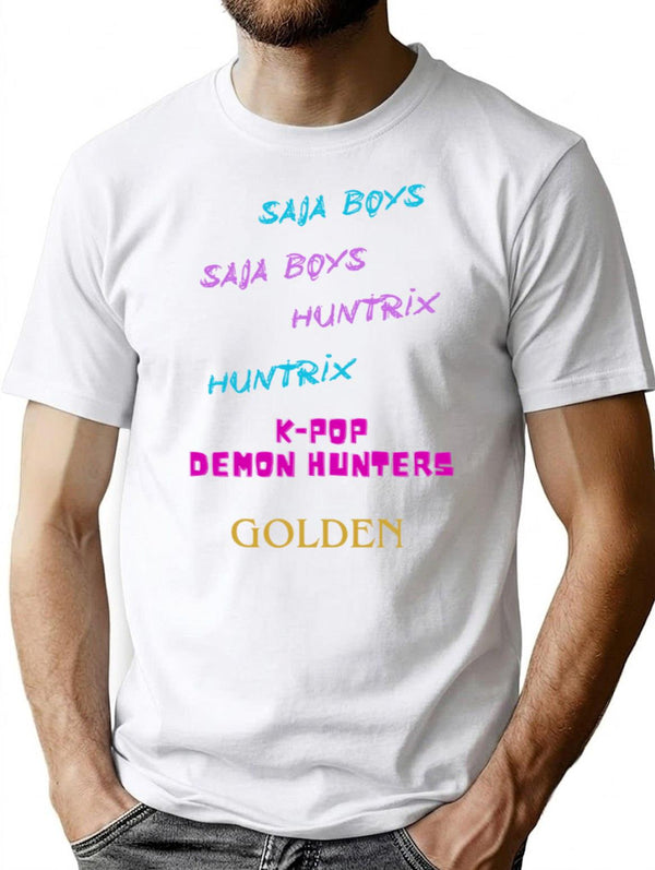 K-Pop Demon Hunters (13) T-Shirt for Men & Women, T-Shirts Graphic Tee - White