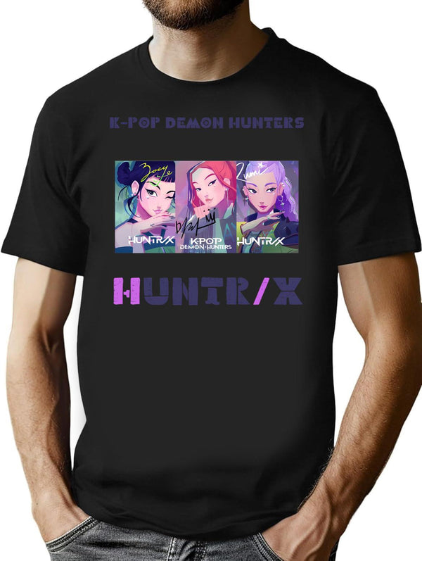 K-Pop Demon Hunters (15) T-Shirt for Men & Women, T-Shirts Graphic Tee - Black