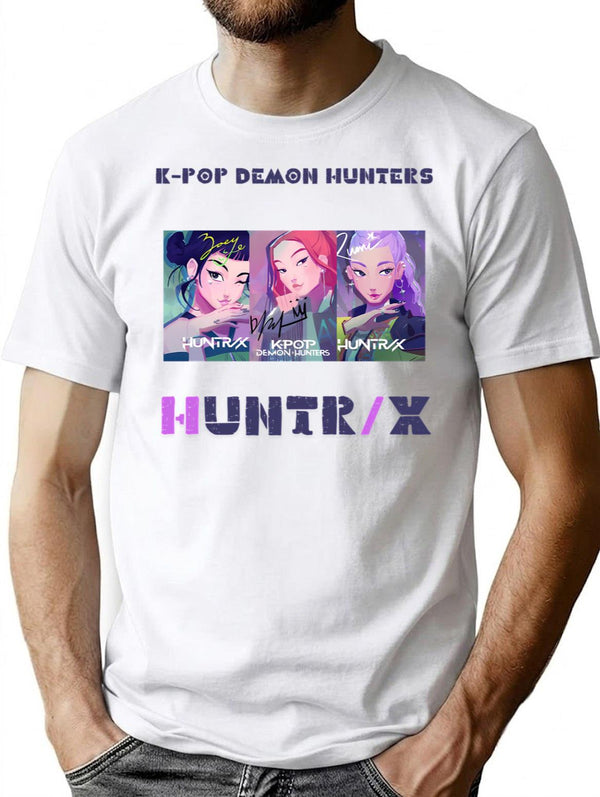 K-Pop Demon Hunters (15) T-Shirt for Men & Women, T-Shirts Graphic Tee - White