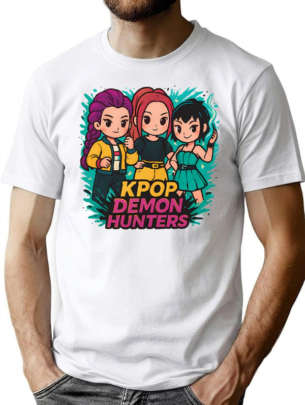 K-Pop Demon Hunters (16) T-Shirt for Men & Women, T-Shirts Graphic Tee - White