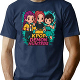 K-Pop Demon Hunters (16) T-Shirt for Men & Women, T-Shirts Graphic Tee - Navy