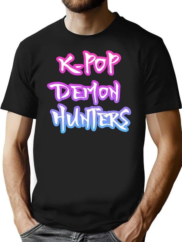 K-Pop Demon Hunters (3) T-Shirt for Men & Women, T-Shirts Graphic Tee - Black