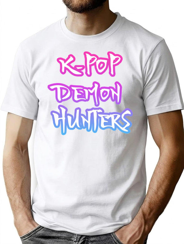 K-Pop Demon Hunters (3) T-Shirt for Men & Women, T-Shirts Graphic Tee - White