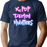 K-Pop Demon Hunters (3) T-Shirt for Men & Women, T-Shirts Graphic Tee - Navy