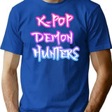 K-Pop Demon Hunters (3) T-Shirt for Men & Women, T-Shirts Graphic Tee - Blue
