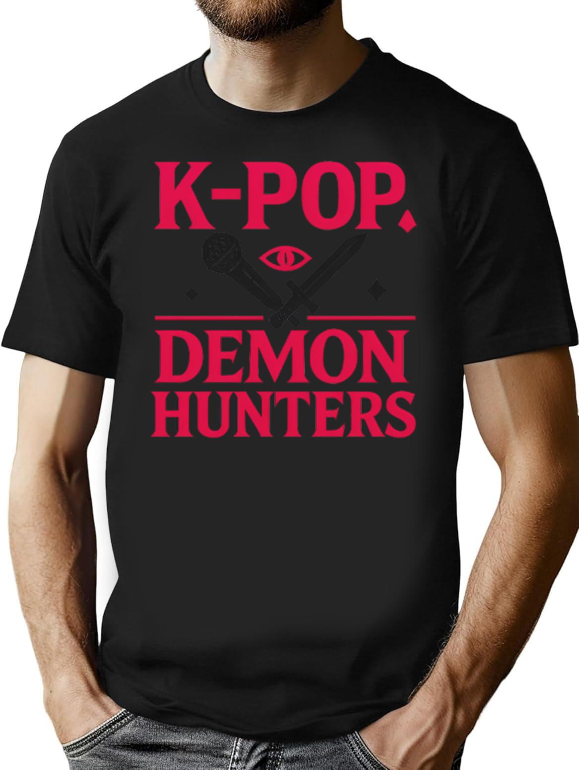 K-Pop Demon Hunters (6) T-Shirt for Men & Women, T-Shirts Graphic Tee - Black
