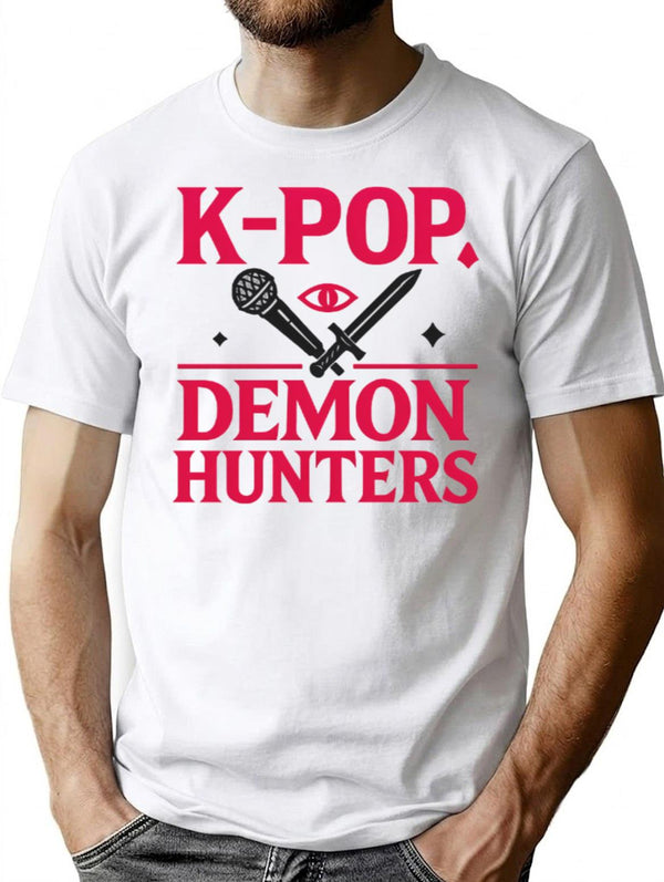 K-Pop Demon Hunters (6) T-Shirt for Men & Women, T-Shirts Graphic Tee - White