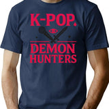 K-Pop Demon Hunters (6) T-Shirt for Men & Women, T-Shirts Graphic Tee - Navy