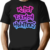 K-Pop Demon Hunters (7) T-Shirt for Men & Women, T-Shirts Graphic Tee - Black