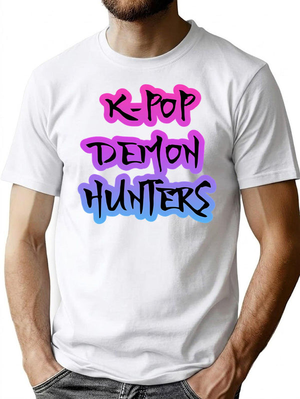 K-Pop Demon Hunters (7) T-Shirt for Men & Women, T-Shirts Graphic Tee - White