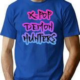 K-Pop Demon Hunters (7) T-Shirt for Men & Women, T-Shirts Graphic Tee - Blue