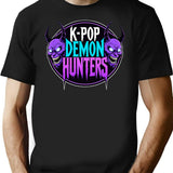 K-Pop Demon Hunters T-Shirt for Men & Women, T-Shirts Graphic Tee - Black