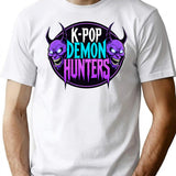 K-Pop Demon Hunters T-Shirt for Men & Women, T-Shirts Graphic Tee - White
