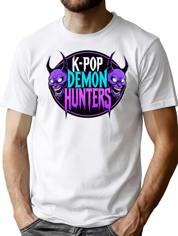 K-Pop Demon Hunters T-Shirt for Men & Women, T-Shirts Graphic Tee - White