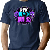 K-Pop Demon Hunters T-Shirt for Men & Women, T-Shirts Graphic Tee - Navy