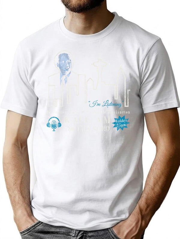 Kacl Radio Show Frasier Crane Worn Out T-Shirt for Men & Women, T-Shirts Graphic Tee - White