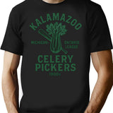 Kalamazoo Celery Pickers Vintage Baseball Logo Michiganontario League 1900s T-Shirt - Black