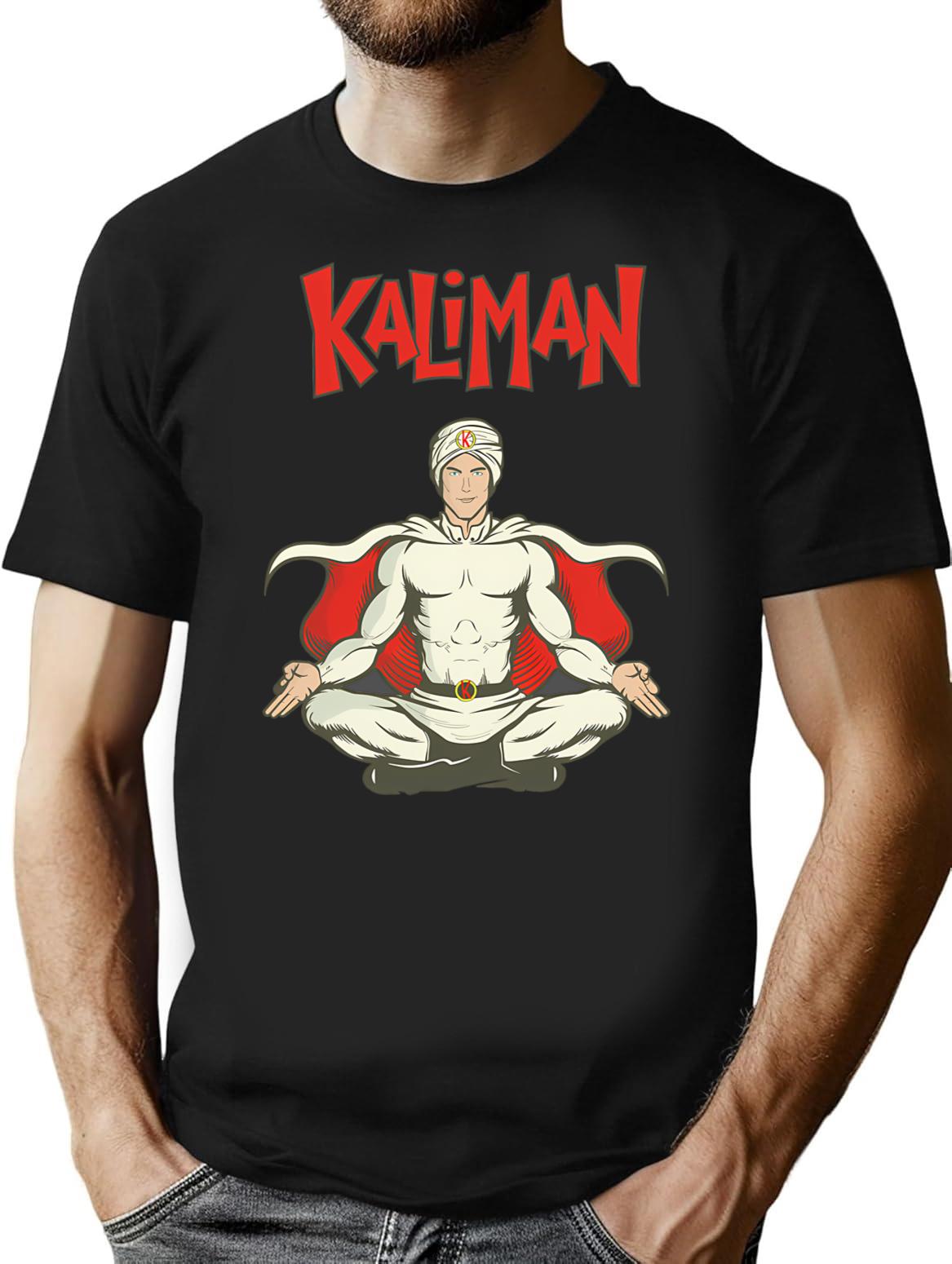 Kaliman The Incredible Man T-Shirt - Retro Graphic Tee for Men & Women - Black