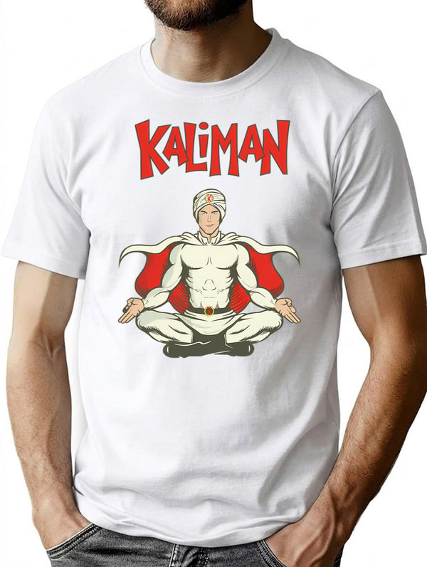 Kaliman The Incredible Man T-Shirt - Retro Graphic Tee for Men & Women - White