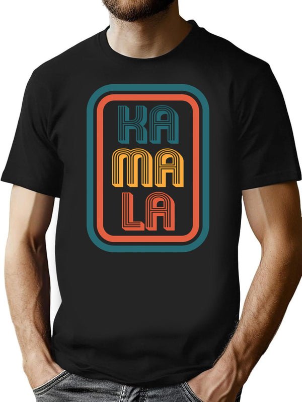 Kamala Retro T-Shirt for Men & Women, T-Shirts Graphic Tee - Black