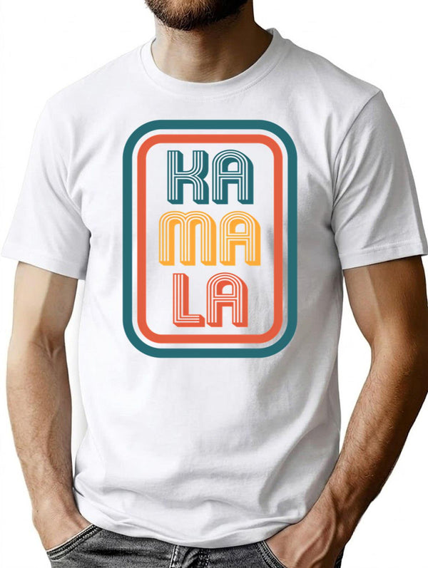 Kamala Retro T-Shirt for Men & Women, T-Shirts Graphic Tee - White