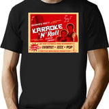 Karaoke And Roll T-Shirt for Men & Women, T-Shirts Graphic Tee - Black