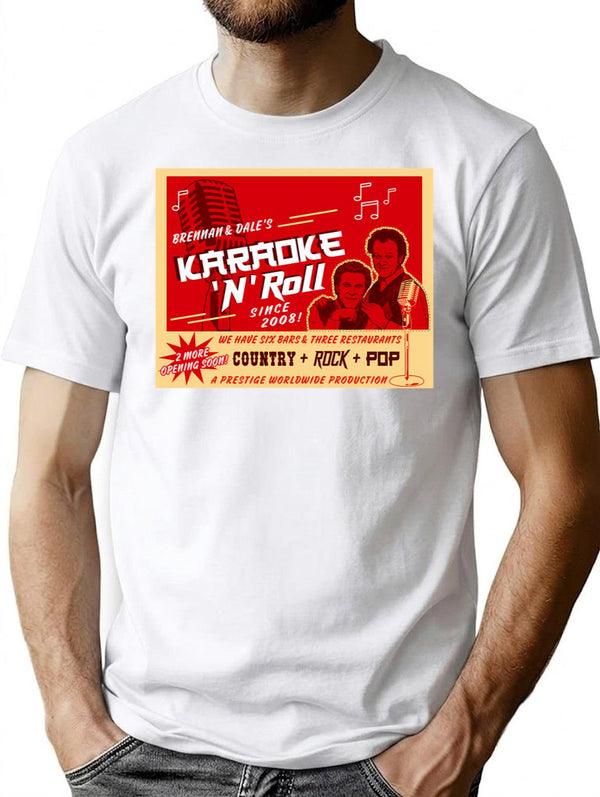 Karaoke And Roll T-Shirt for Men & Women, T-Shirts Graphic Tee - White