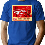 Karaoke And Roll T-Shirt for Men & Women, T-Shirts Graphic Tee - Blue