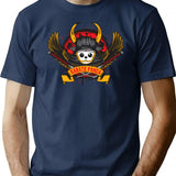 Karate Panda Samurai With Wings T-Shirt for Men & Women, T-Shirts Graphic Tee - Navy