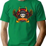 Karate Panda Samurai With Wings T-Shirt for Men & Women, T-Shirts Graphic Tee - Green