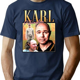 Karl Pilkington Homage Funny T-Shirt - Sarcastic Humor Graphic Tee - Navy