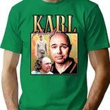 Karl Pilkington Homage Funny T-Shirt - Sarcastic Humor Graphic Tee - Green