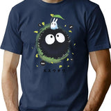 Kawaii Susuwatari Soot Sprites Funny Vintage (1) T-Shirt - Navy
