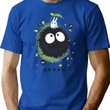 Kawaii Susuwatari Soot Sprites Funny Vintage (1) T-Shirt - Blue