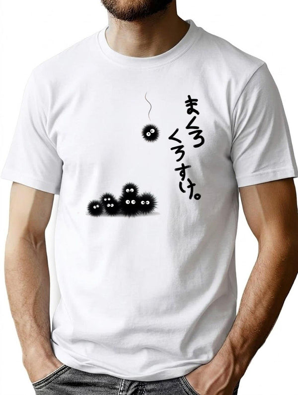 Kawaii Susuwatari Soot Sprites Funny Vintage T-Shirt - White