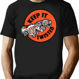 Keep It Twisted T-Shirt - Retro Graphic Tee for Men & Women - Black