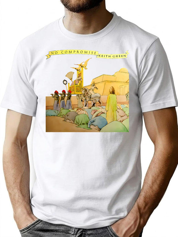 Keith Green - No Compromise T-Shirt - Retro Graphic Tee for Men & Women - White