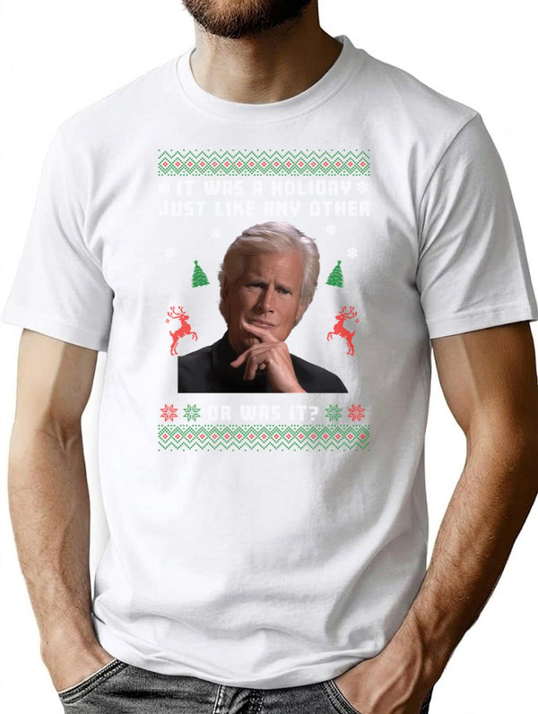 Keith Morrison Xmas Christmas True Crime Ugly Christmas Sweater Party 2 T-Shirt - White