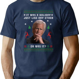 Keith Morrison Xmas Christmas True Crime Ugly Christmas Sweater Party 2 T-Shirt - Navy
