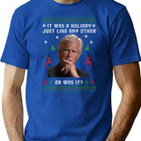 Keith Morrison Xmas Christmas True Crime Ugly Christmas Sweater Party 2 T-Shirt - Blue