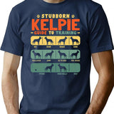Kelpie Funny Guide To Traning T-Shirt - Sarcastic Humor Graphic Tee - Navy