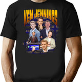 Ken Jennings T-Shirt - Retro Graphic Tee for Men & Women - Black