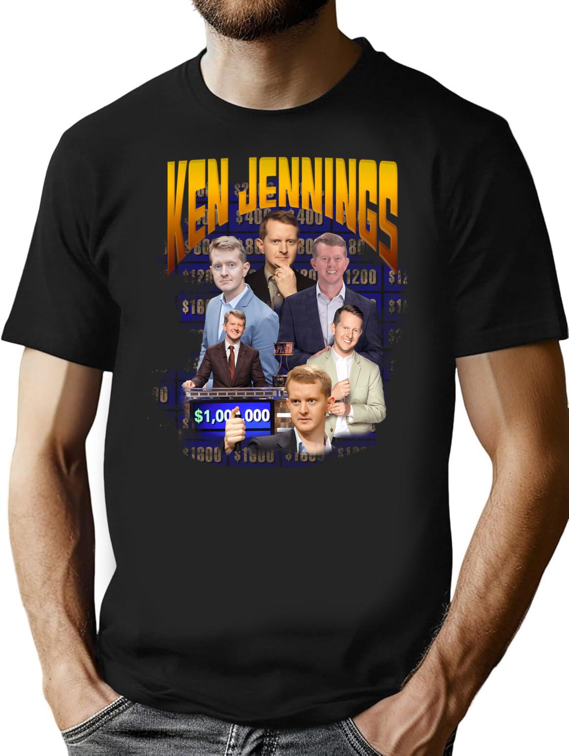 Ken Jennings T-Shirt - Retro Graphic Tee for Men & Women - Black