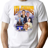 Ken Jennings T-Shirt - Retro Graphic Tee for Men & Women - White