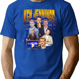 Ken Jennings T-Shirt - Retro Graphic Tee for Men & Women - Blue