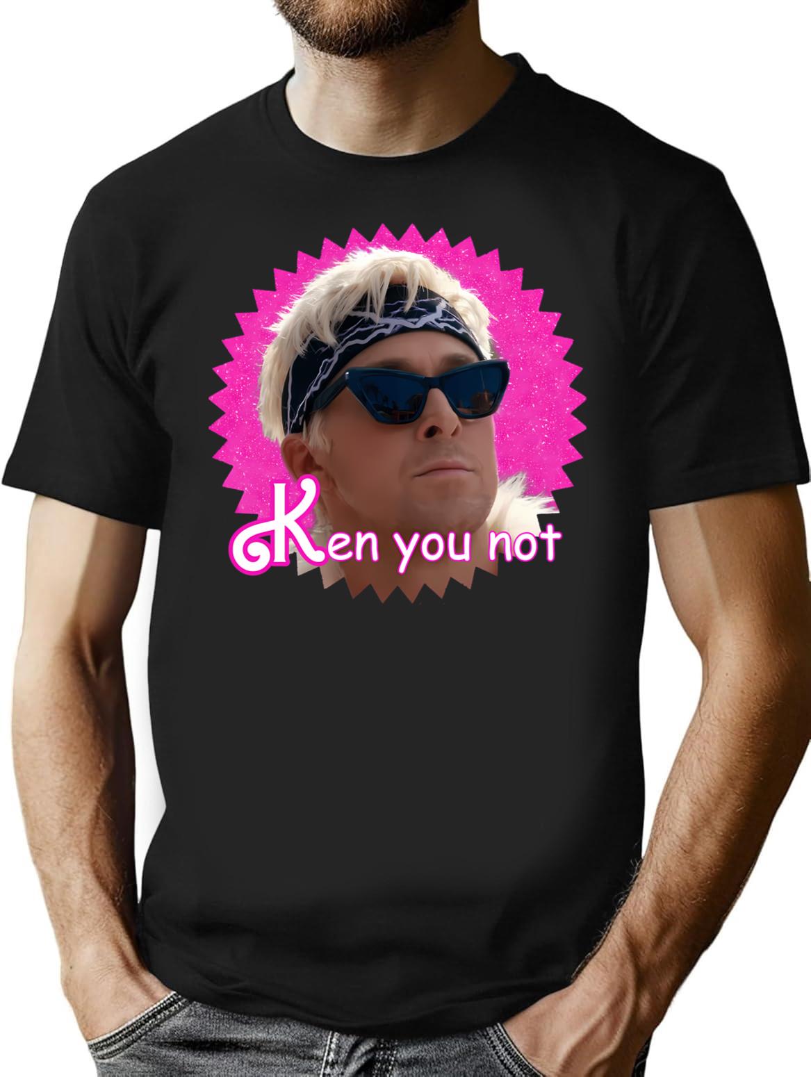 Ken You Not Shirt - Retro Graphic Tee for Men & Women - Black