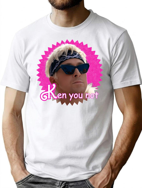 Ken You Not Shirt - Retro Graphic Tee for Men & Women - White