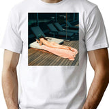 Kendall Sleep T-Shirt - Retro Graphic Tee for Men & Women - White