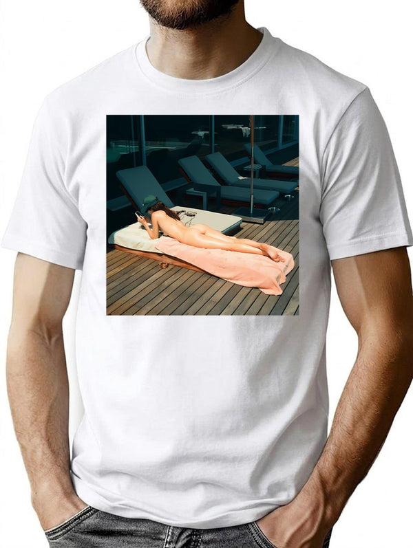 Kendall Sleep T-Shirt - Retro Graphic Tee for Men & Women - White